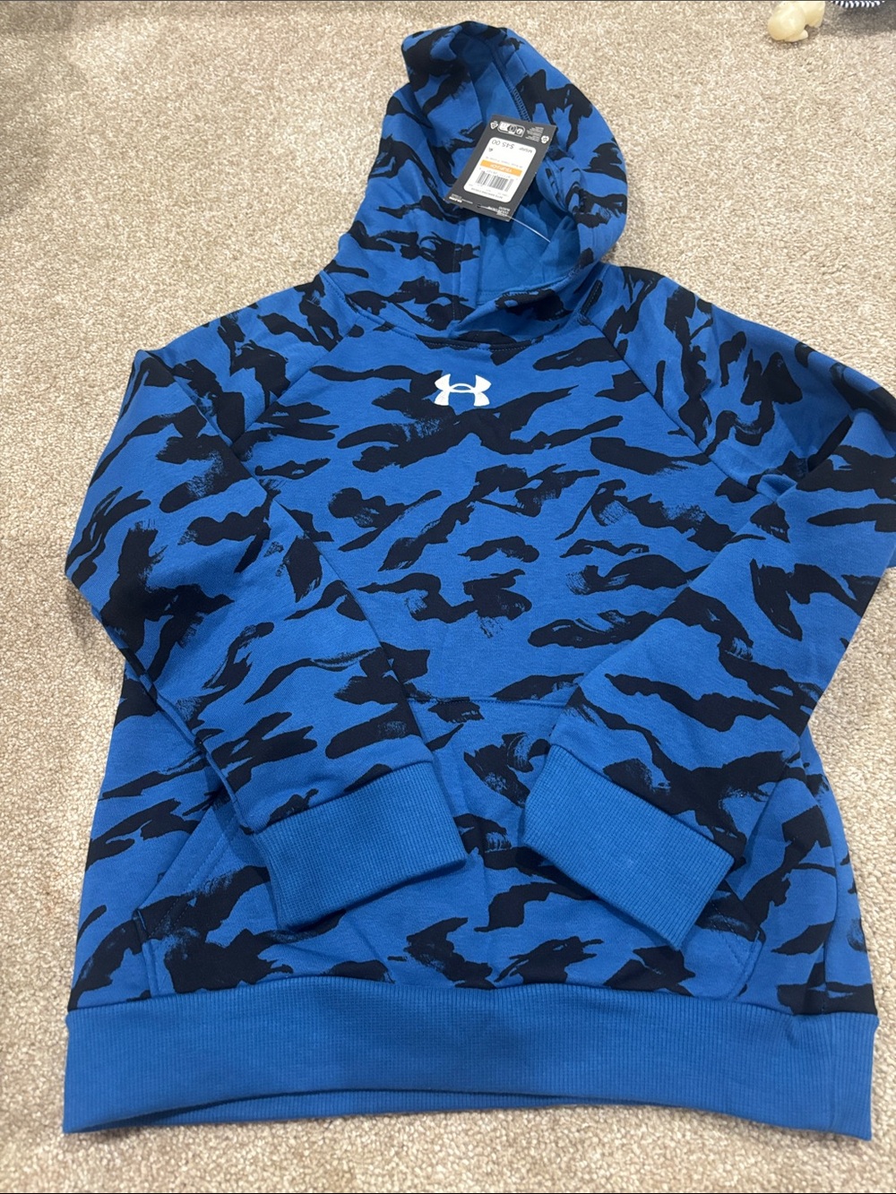 Under Armour Blue and Black Camo Hoodie
